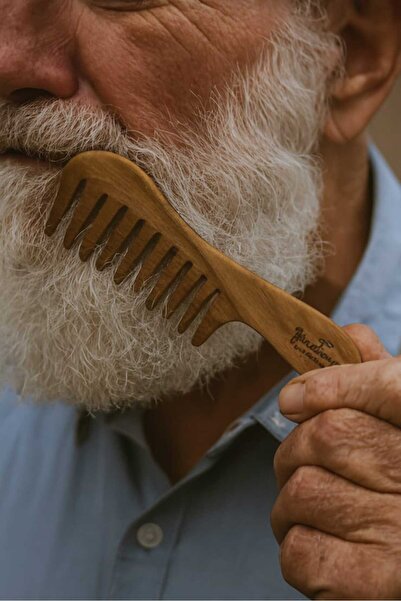 MadameNatural 100% Natural, Handmade Boxwood Comb Set of 2 (Walnut Wood)