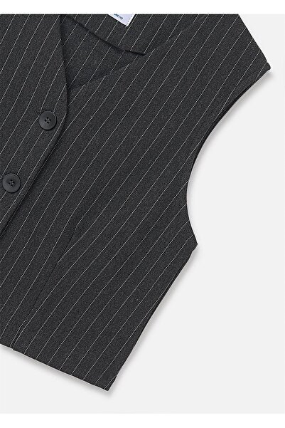 MAYORAL Girl's Striped Vest Smoked 7320