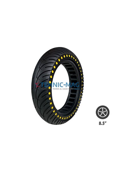 Wattiz Anvelopă solidă pentru trotinetă electrică - 8.5×2, Galben/Negru