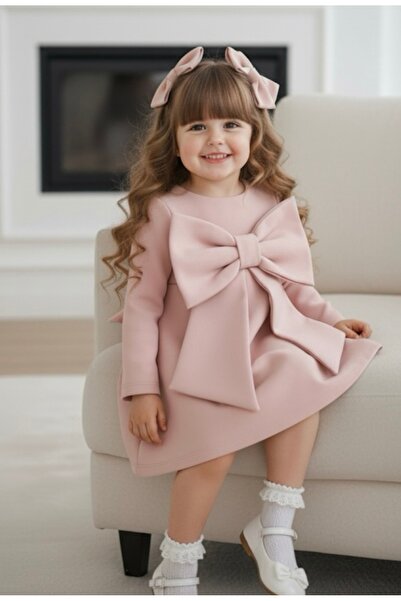 Tinypeople Κοριτσίστικο φόρεμα με φιόγκο, κομψό φόρεμα για κορίτσια, φόρεμα γενεθλίων, παιδικό χριστουγεννιάτικο φόρεμα, φόρεμα για πάρτι