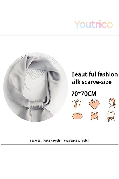 Youtrico Early autumn,square neckerchief&women scarf,Fashionable Strappy Pattern Headscarf,70*70cm