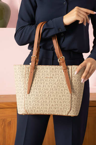 POLO CLUB Geantă de mână și de umăr pentru femei Just Polo, mărime mare, cu 5 compartimente (25x35 cm) 9070