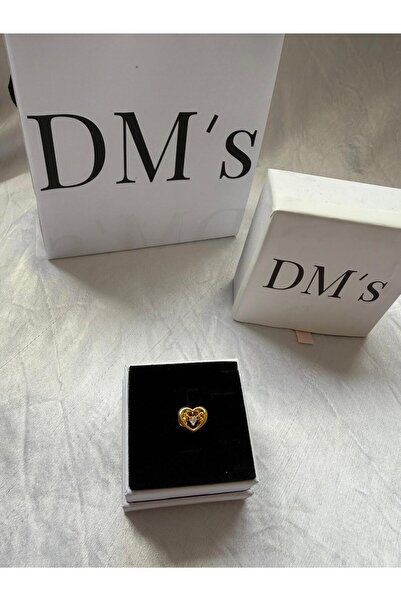 DM’s Silver Gold Kalpli İçinde Taş gümüş Charm’ı
