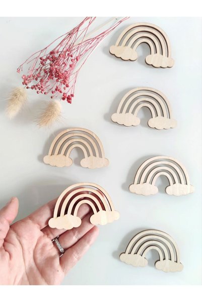 My Kids Room Wooden Bohemian Rainbow Children's and Baby's Room Accessory, Baby Gift/Wall Ornament