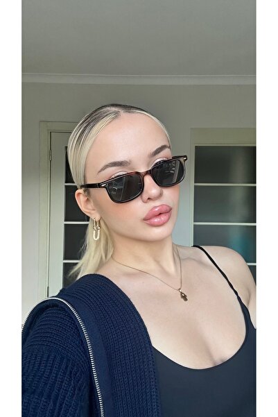 Angel Eyes Leopard Frame Green Lens Uv400 Protection Women's Sunglasses