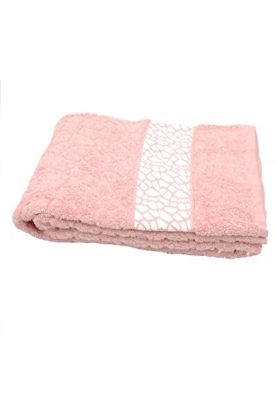 ABS Karma Towel 100% Cotton, 70x140cm, Pink with White Print, Egypt