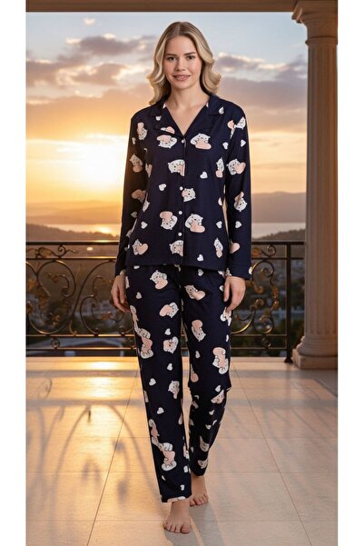 MİSS ELİZZA 4000 Pajama Set with Suede Bear