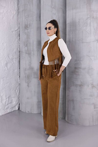 BRGCLOTHING Premium Quality Genuine Suede Vest Pants Set