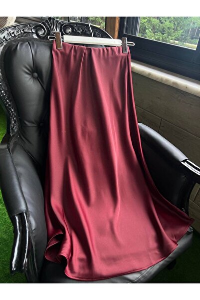 Fiori Πολυτελής ποιότητας Maxi Μακριά Σατέν Φούστα με Ελαστική Μέση