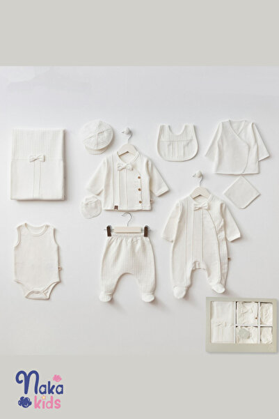 Naka Concept Waffle 10-Piece Baby Boy Hospital Discharge Set – 100% Cotton