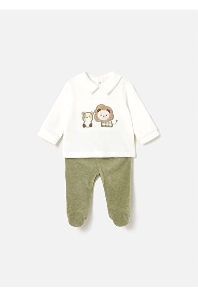 MAYORAL Baby Boy Velvet Top and Bottom Set Green 2562