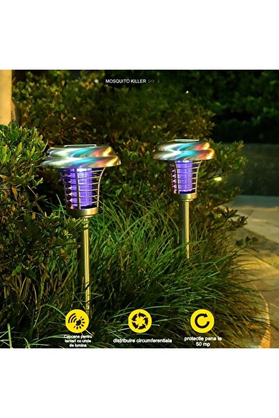 Flippy Ηλιακός φακός Flippy, αντι-έντομο, UV, LED, 1.2V, IP65, 1 LED, 48x14 cm, Γκρι