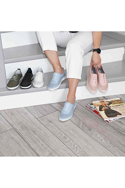 Demalis Pantofi damă casual din piele naturală cu siret elastic cod 1800 roz