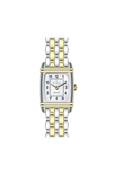 Essence Es6956Fe.220 Rectangular Case 5 Atm Water Resistant Metallic-Gold Color Women's Wristwatch