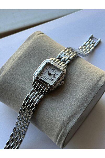 captiva Gümüş Renk Metal Köşeli Roman Rakamlı Kol Saati