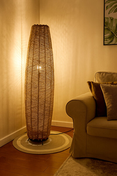 Efect Home Design Bohem,Ahşap,Jüt,Hasır,Doğal Lambader 125*32