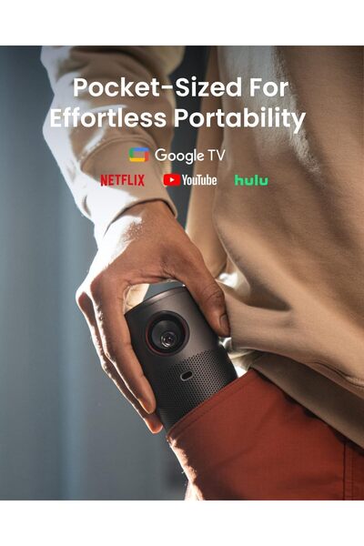 Nebula Capsule Air Google TV Projector, 720p Smart Mini Projector with Wi-Fi, Dolby Digital