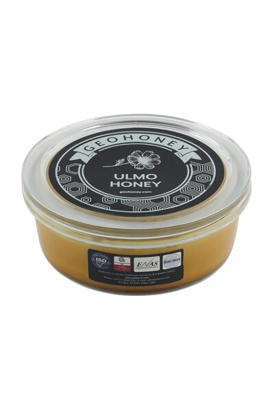 Geohoney عسل أولمو، خام وغير مبستر، 450 جرام، جودة ممتازة