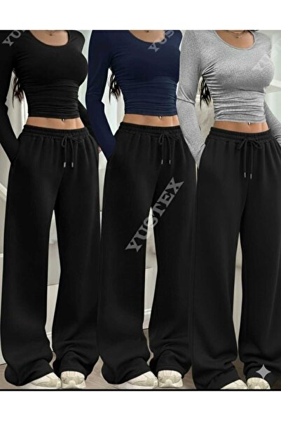 BERYY MODA ΧΕΙΜΕΡΙΝΟ ΣΕΤ ΤΡΙΩΝ ΜΑΥΡΩΝ ΦΑΡΔΙΩΝ ΠΑΝΤΕΛΟΝΙΩΝ ΦΟΥΤΕΡ