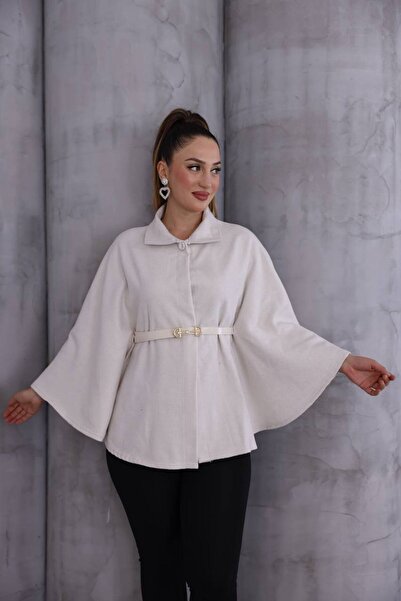 BRGCLOTHING Premium Kaşe Kemerli Panço