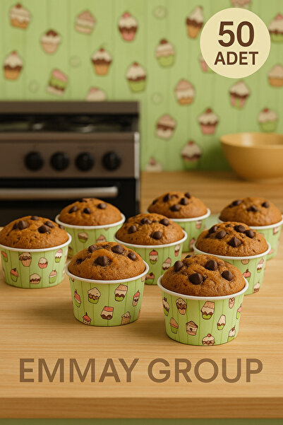 Dolphin Dondurma Desenli Muffin Kek Kapsülü 50 ADET