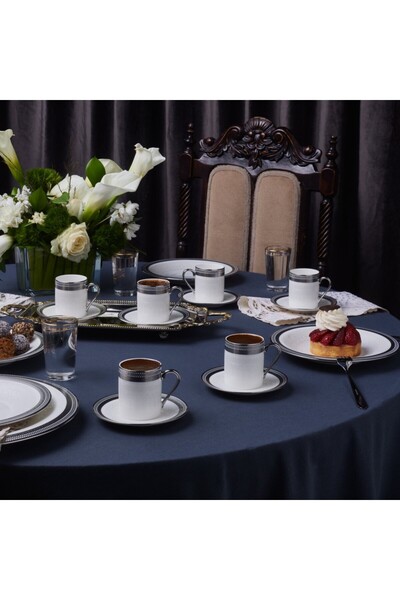 Karaca Royal Bone Kate Kaffeetassenset für 6 Personen, 90 ml