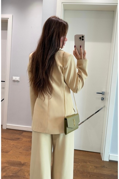 ForOus Shoulder Padded Shoulder Pad Piece Jacket Pants Set