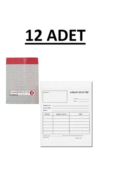 pastel paper craft 2/50 Ambar Sevk İrsaliye 3Nüsha 12 Adet