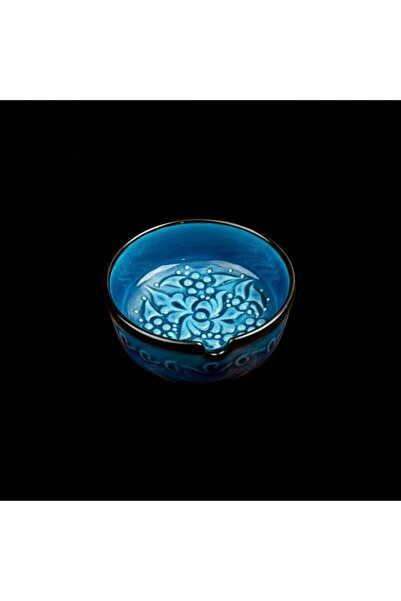 KÜTAHYA HOME 6-комплектний попільничка з мотивом з кераміки кольору бірюза – декоративна попільничка 8 см