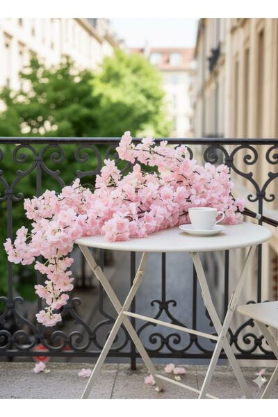 ttvagon Japon Kiraz Çiçeği Pembe 1 Dal 130 Cm