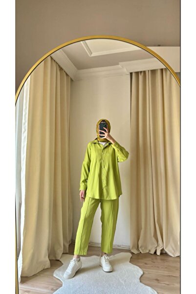 Suede Style 8995 - Stylish and Comfortable Women's Fabric Pants Shirt Set