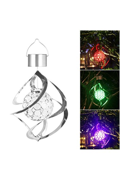 Danex Lampa Solara LED Rgb Spirala pentru Gradina/Terasa, Se Roteste de la Va...
