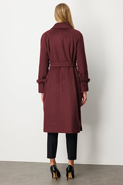 Ekol Cashmere Coat with Sleeves and Belt