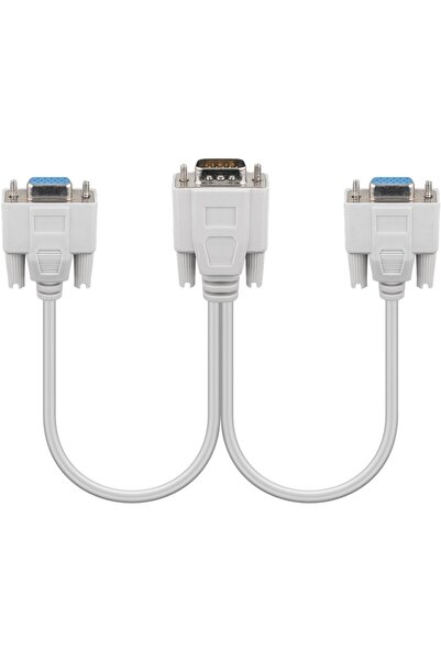 OEM Splitter VGA 15 pini tata la 2x VGA mama 15 pini crem