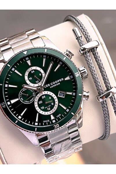 Lee Cooper Italian Design Bracelet Gift 2 Years Warranty 5 Atm Men's Wristwatch Elc.08326.370