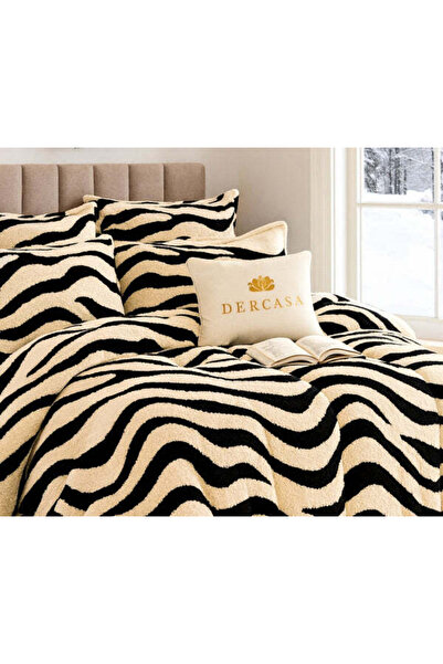 Dercasa Cocolino Plush Fitted Bed Linen with Elastic – Zebra Model (4 Pieces)