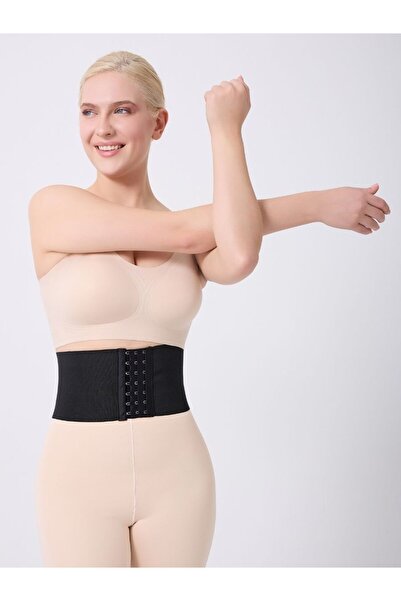 MİSTİRİK Serone Short Model Flexible Structure Waist Shaping Sports Corset Black Color