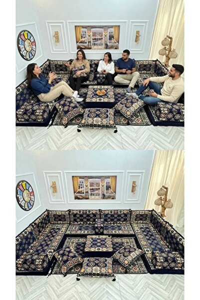 mdhomecarpet El İşçiliği Otantik Şark Köşesi Minder Takımı Rahat ve Şık Oturma Alanı Dekoru