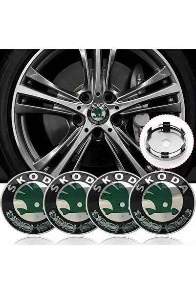 MAF Set de 4 capace de jantă ARRRD® Skoda 60 mm, pentru Fabia/Octavia/Superb/...