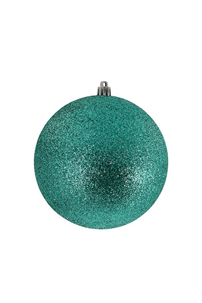 Christmas Magic زينة لامعة فيروزية 12 سم، قطعتان/صندوق من البولي فينيل كلوريد