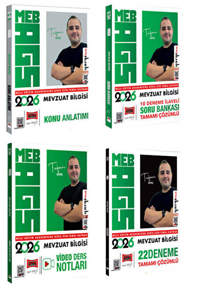 Yargı Yayınları 2026 MEB-AGS Mevzuat Bilgisi Konu-Soru-Video-Deneme Seti (4 K...