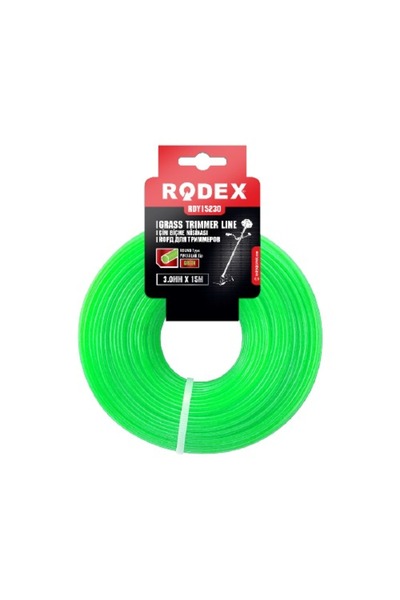 Rodex Fir De Tuns Iarba Verde Runda 3.0Mmx15M Cu Suport Hartie, RDY15230 (40/...