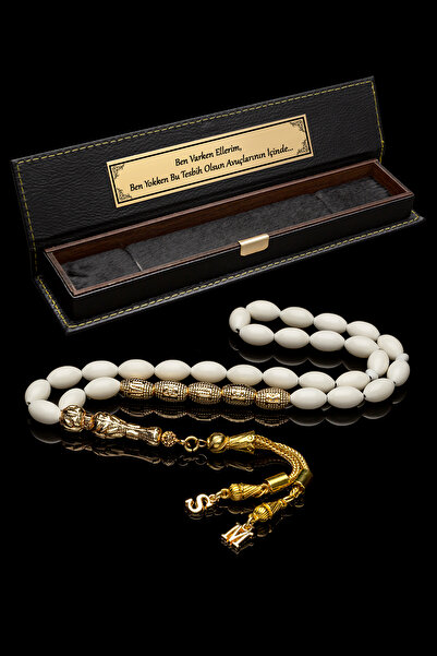 OTTOTESBİH Erkek Hediyelik Harf Püsküllü Deve Kemiği Tesbih, Isimli Tespih