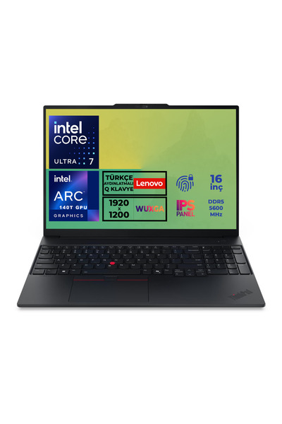 LENOVO ThinkPad E16 G3 Ultra 7 255H 64GB 1TB SSD 16" WUXGA Freedos Notebook 2...