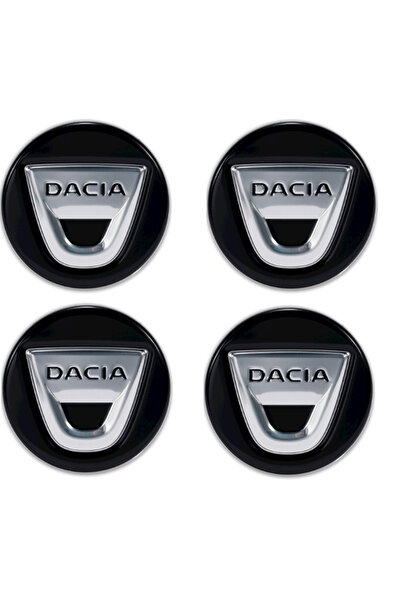 Dacia Set de 4 capace centrale negre pentru jante din aliaj