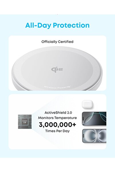 Anker لوحة شاحن لاسلكي MagGo Magnetic MagSafe (Qi2، 15 وات) - متوافقة مع iPhone 17/16/15/14