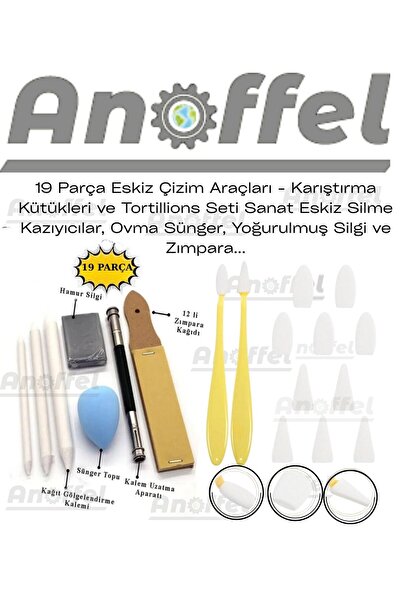 Anoffel أدوات رسم التخطيط مجموعة أدوات متنوعة تشمل مكاشط إزالة التخطيط، إسفنج...