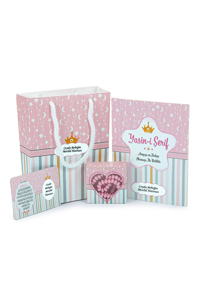 ihvan online 20 Adet Hediyelik 4'lü İsimli Bebek Mevlüt Yasin Kitabı Seti - Ç...