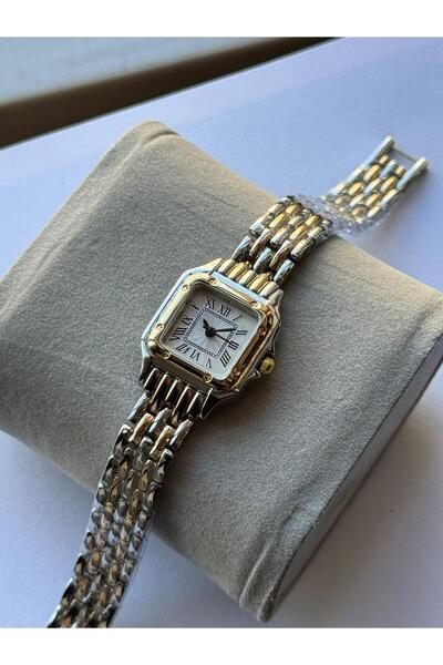 captiva Gold-Silver Renk Metal Köşeli Roman Rakamlı Kol Saati