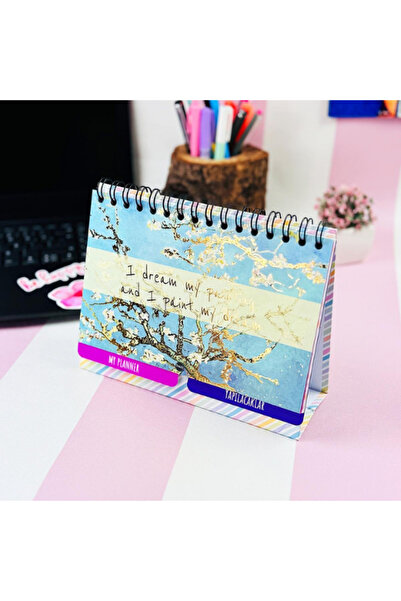 Dörtel Tedarik Planificator vorbitor cu design cu flori de migdale 1227